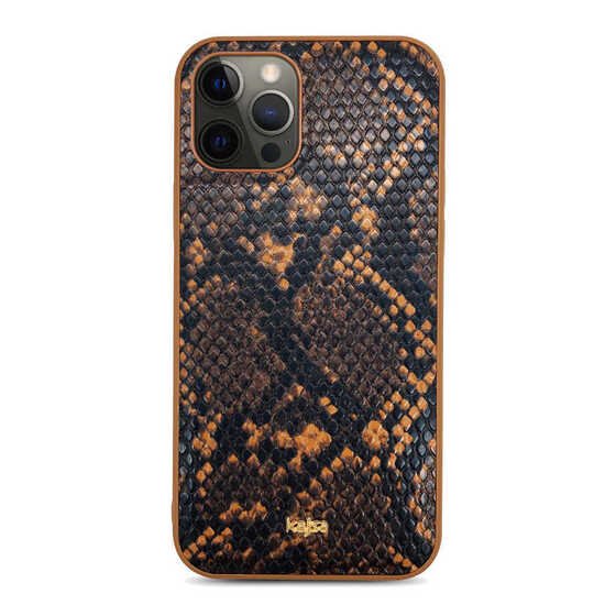 Apple iPhone 12 Pro Max Kılıf Kajsa Glamorous Serisi Snake Pattern Kapak