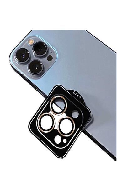 Apple iPhone 14 Pro Max Uyumlu CL-09 ​​​​Kamera Lens Koruyucu Kolay Takma Aparatlı