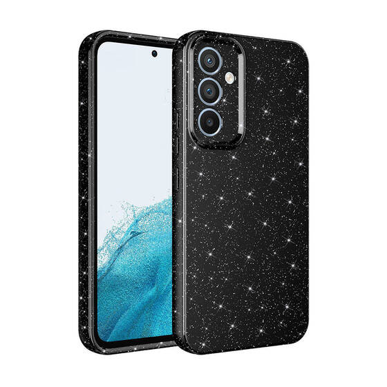 Galaxy S24 Plus Kılıf Kamera Korumalı Simli Parıltılı Lüks Silikon