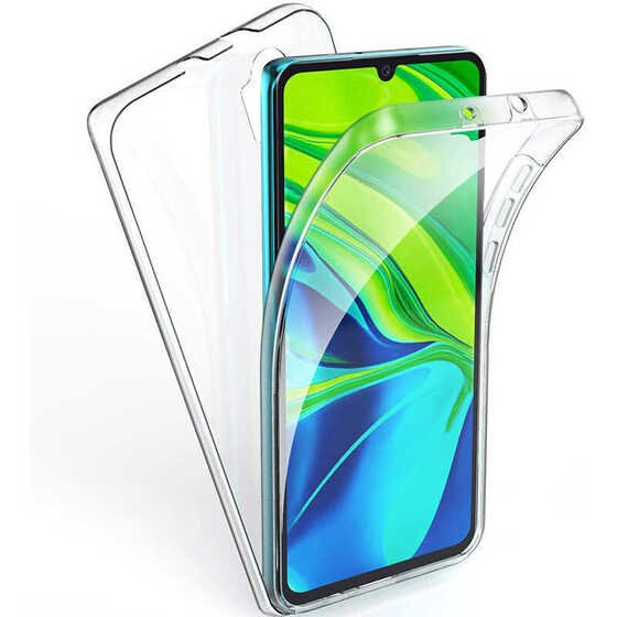 Xiaomi Redmi Note 9 4G Kılıf 360 Tam Koruma Şeffaf Silikon