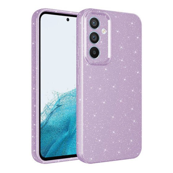Galaxy A05S Kılıf Kamera Korumalı Simli Parıltılı Lüks Silikon