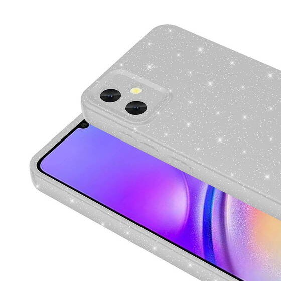Galaxy A05 Kılıf Kamera Korumalı Simli Parıltılı Lüks Silikon