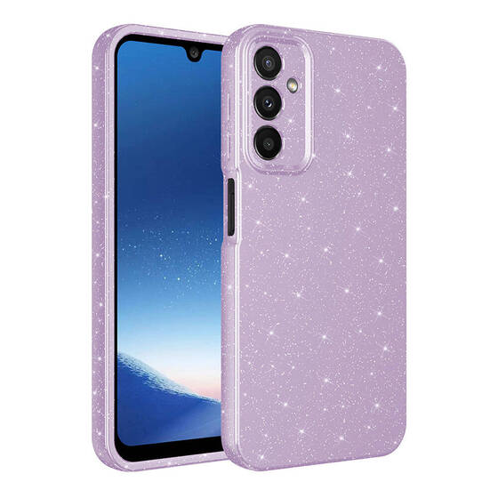 Galaxy A15 Kılıf Kamera Korumalı Simli Parıltılı Lüks Silikon