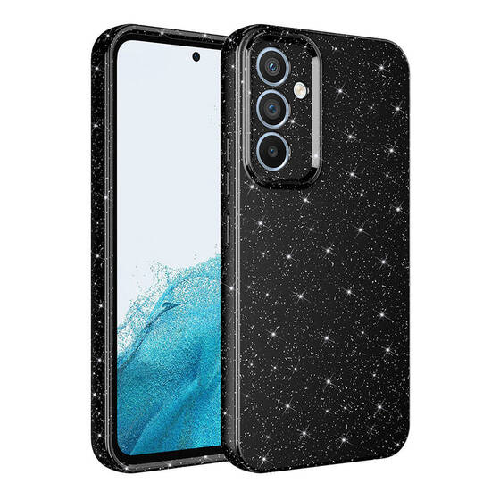 Galaxy A35 Kılıf Kamera Korumalı Simli Parıltılı Lüks Silikon