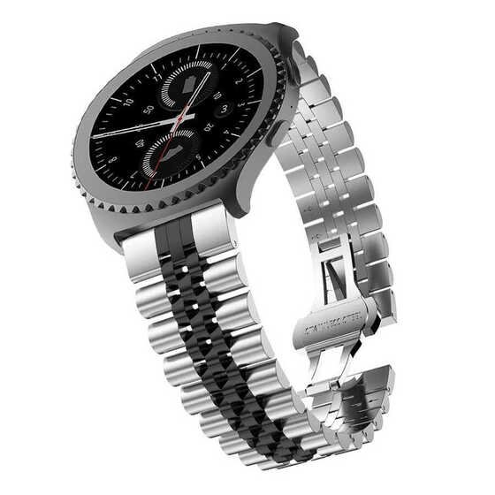 Gear S2 KRD-36 20mm Metal Klipsli Tasarım Kordon