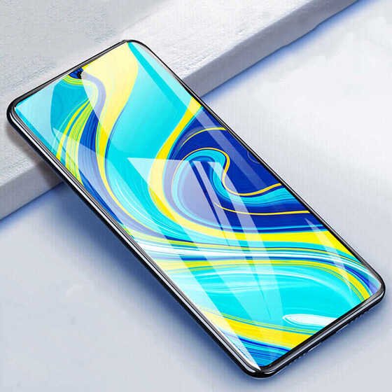 Redmi Note 9S Kenarları Kırılmaya Dayanıklı Cam Ekran Koruyucu