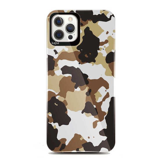 Apple iPhone 12 Pro Max Kılıf Asker Desenli Kajsa Camo Kapak