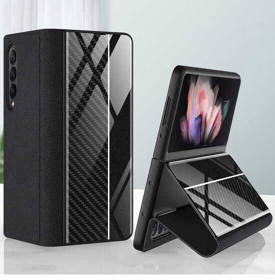 Galaxy Z Fold 3 Kılıf Standlı Akıllı Kapak Tasarım