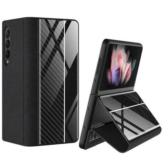 Galaxy Z Fold 3 Kılıf Standlı Akıllı Kapak Tasarım