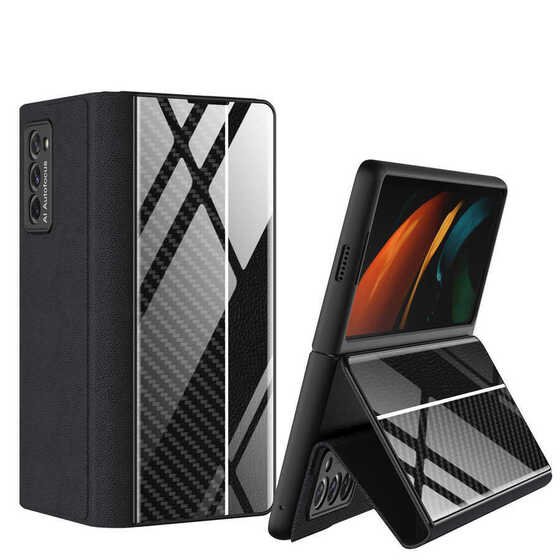 Galaxy Z Fold 2 Kılıf Standlı Akıllı Kapak Tasarım