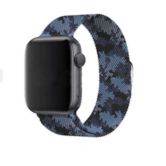 Apple Watch 38mm KRD-40 Tel Örgü İşlemeli Metal Kordon