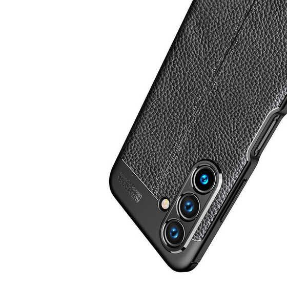 Galaxy A04S Kılıf Deri Desenli Kamera Korumalı Silikon