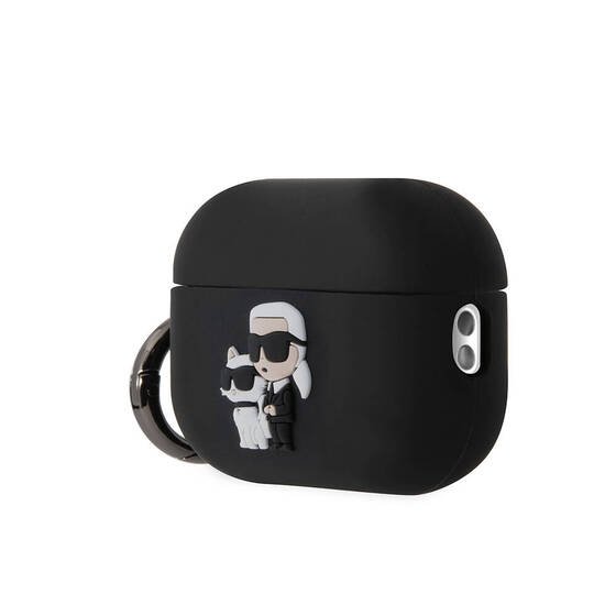 Apple Airpods Pro 2 Kılıf Karl Lagerfeld Orjinal Lisanslı Karl & Choupette 3D Silikon Kapak