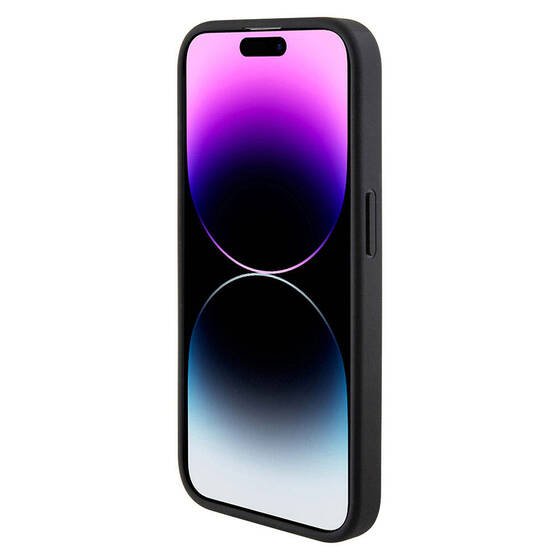 Apple iPhone 15 Pro Kılıf Karl Lagerfeld Kartlıklı Saffiano 3D RSG Logo Orjinal Lisanslı Kapak