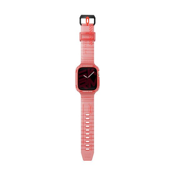 Apple Watch 44mm SkinArma Saido Sert PC Kasa Koruyuculu Silikon Kordon