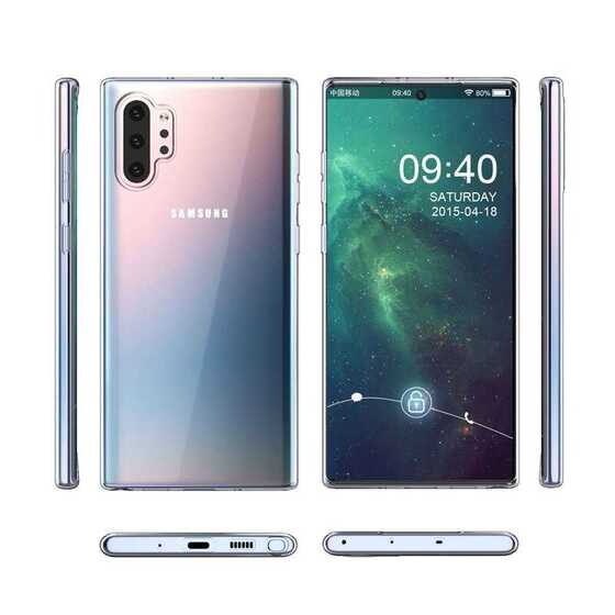 Galaxy Note 10 Plus Şeffaf Süper Silikon Kılıf