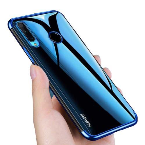 Huawei P40 Lite E Köşeleri Renkli Kamera Korumalı Şeffaf Kılıf