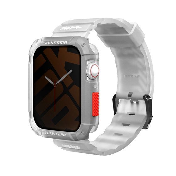 Apple Watch 44mm SkinArma Kurono Sert PC Kasa Koruyucu + Shokku Silikon Kordon