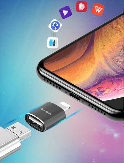 Go Des GD-CT056 USB to Lightning OTG Adaptör Tak & Çalıştır