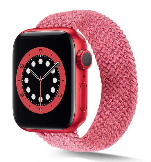 Apple Watch 38mm KRD-38 Hasır Örgü Tek Parça Kordon