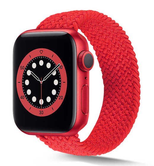 Apple Watch 42mm KRD-38 Hasır Örgü Tek Parça Kordon