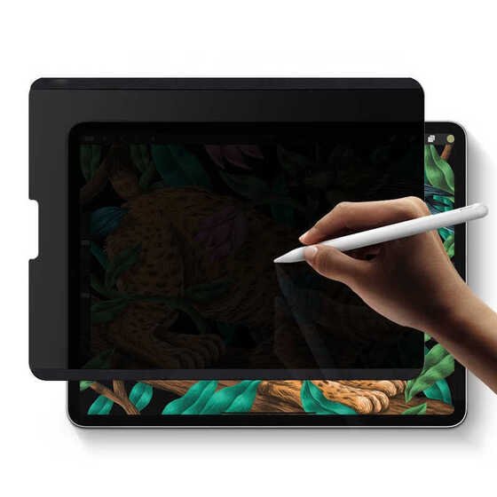 Apple iPad Pro 12.9 2020 (4.Nesil) Wiwu iPrivacy Magnetik Paper Like Hayalet Ekran Koruyucu