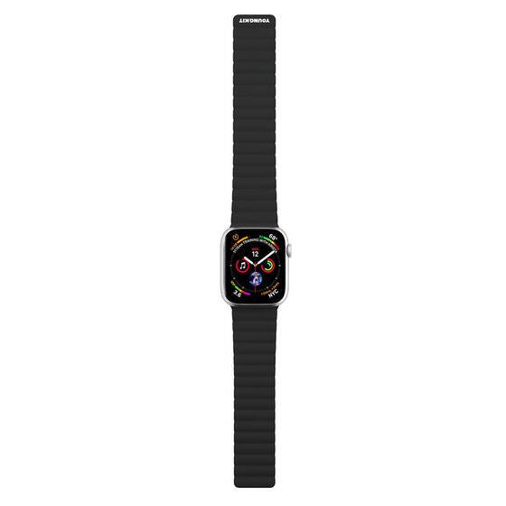 Apple Watch 7 41mm Kordon Youngkit Classical Magnetik Tak Çıkar Silikon Strap Kayış