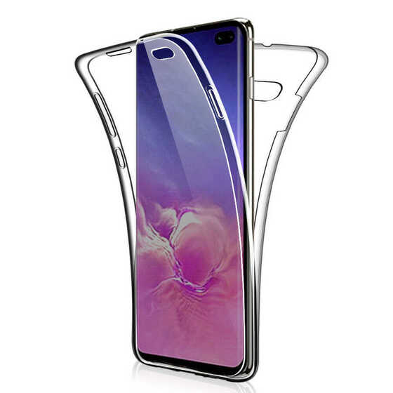 Galaxy S10 Plus Kılıf  360 Tam Koruma Şeffaf Silikon