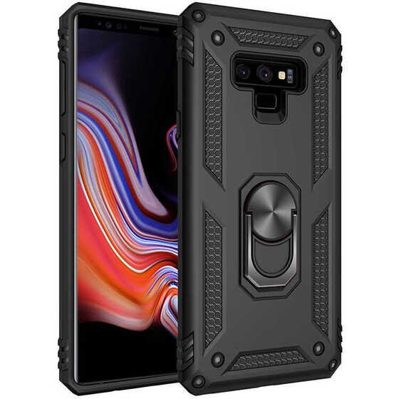 Galaxy Note 9 Kılıf Yüzüklü Standlı Manyetikli Armor Zırh