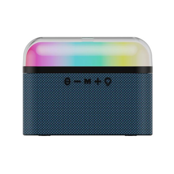 Bluetooth Speaker Wiwu P60 RGB Led Işıklı Taşınabilir Kablosuz Hoparlör Thunder Wireless Lacivert