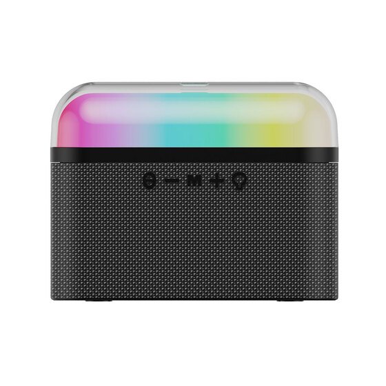 Bluetooth Speaker Wiwu P60 RGB Led Işıklı Taşınabilir Kablosuz Hoparlör Thunder Wireless Siyah