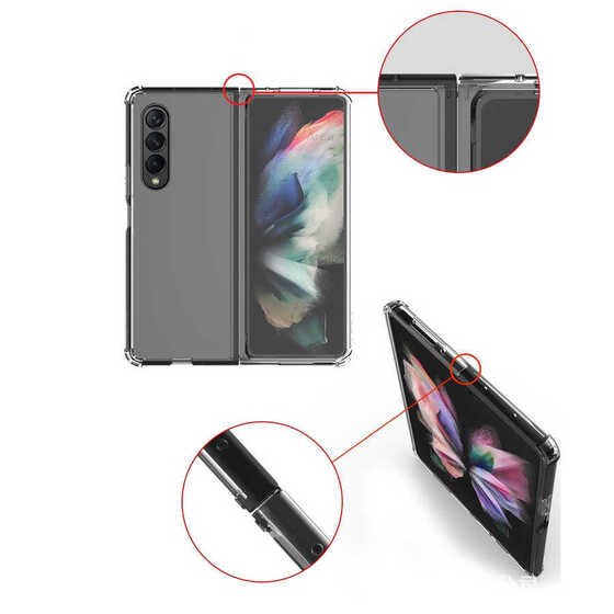 Galaxy Z Fold 4 Kılıf Köşeleri Airbag Korumalı Silikon