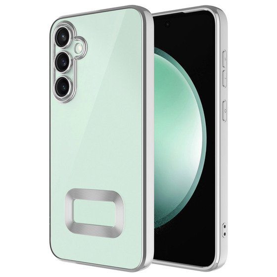 Galaxy S24 FE Kılıf Köşeleri Renkli Şeffaf Kamera Korumalı Silikon Luxury Kapak