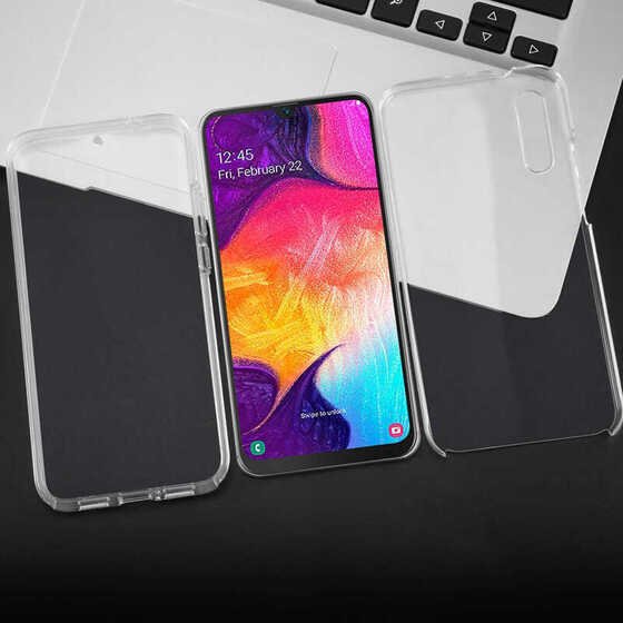 Galaxy A50 Kılıf 360 Tam Koruma Şeffaf Silikon