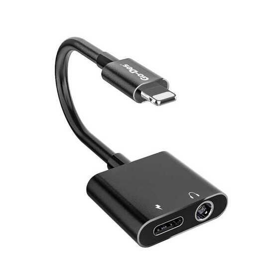 Go Des GD-UC026 2 in 1 Lightning 3.5 mm Aux Kulaklık ve Şarj Dönüştürücü Ses Adaptörü