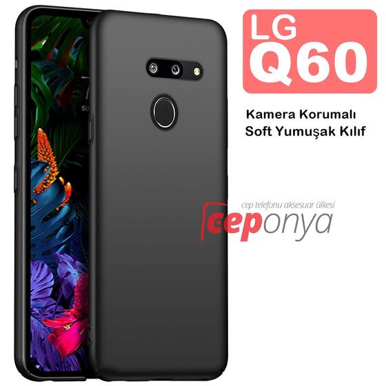 LG Q60 Kamera Korumalı Kaliteli Soft Silikon Kılıf