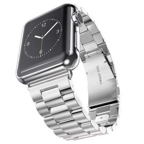 Apple Watch 42mm KRD-04 Metal Katlamalı Yandan Klips Kordon