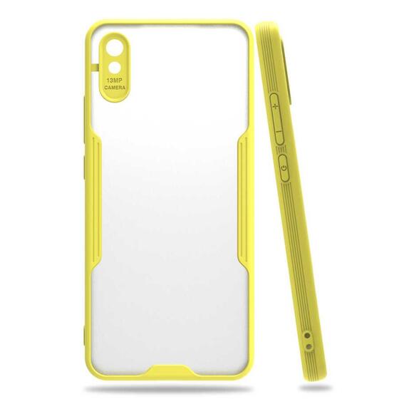 Xiaomi Redmi 9A Kılıf Kamera Korumalı Arkası Şeffaf Silikon