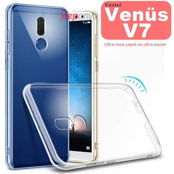 Vestel Venüs V7 Kaliteli Şeffaf Süper Silikon Kılıf