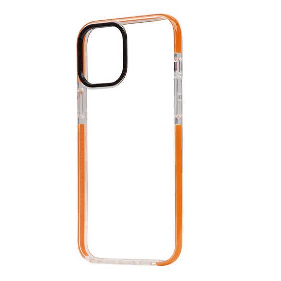 iPhone 12 Pro Max Kılıf Şeffaf Soft Kenar Tırtıklı Tasarım Silikon