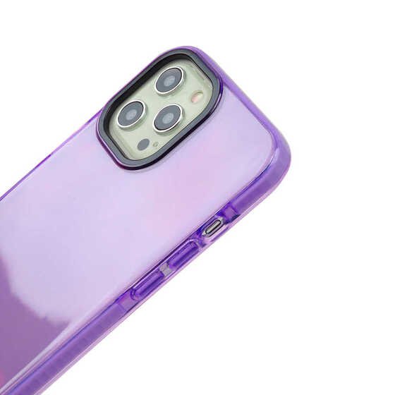 iPhone 12 Pro Max Kılıf Şeffaf Soft Kenar Tırtıklı Tasarım Silikon
