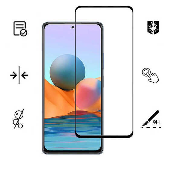 Redmi Note 10 Pro Zore Kenarları Kırılmaya Dayanıklı Cam Ekran Koruyucu