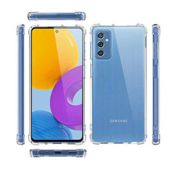 Galaxy M52 Kılıf Köşeleri Airbagli Kamera Korumalı Silikon