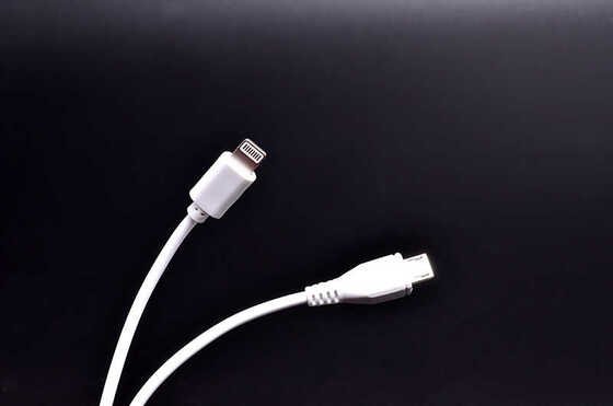 Zore 2 İN 1 Kısa Kablo İphone Şarj-Micro Usb Kablo