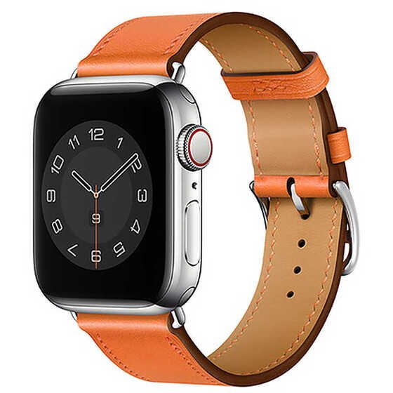 Apple Watch 40mm Wiwu Attleage Watchband Hakiki Deri Saat Kordon Kayış Bileklik