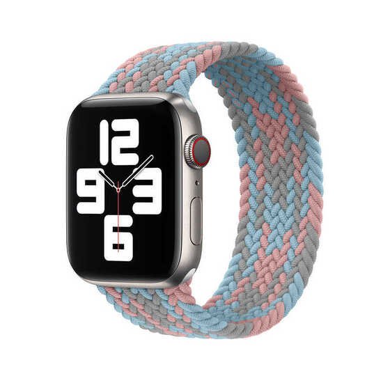 Apple Watch 44mm Wiwu Braided Solo Loop Contrast Color Small Saat Kordon Kayış Bileklik