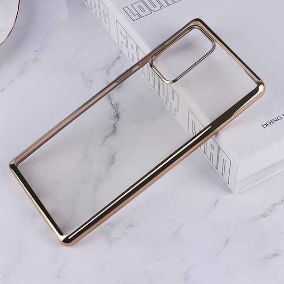 Galaxy Note 20 Ultra Köşeleri Parlak Renkli Benks Magic Glitz Transparent Kapak