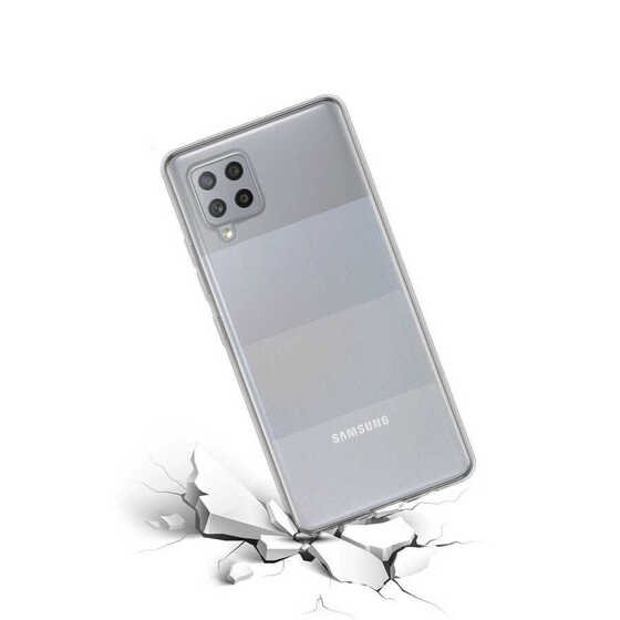 Galaxy M22 Kılıf İnce ve Esnek Şeffaf Süper Silikon