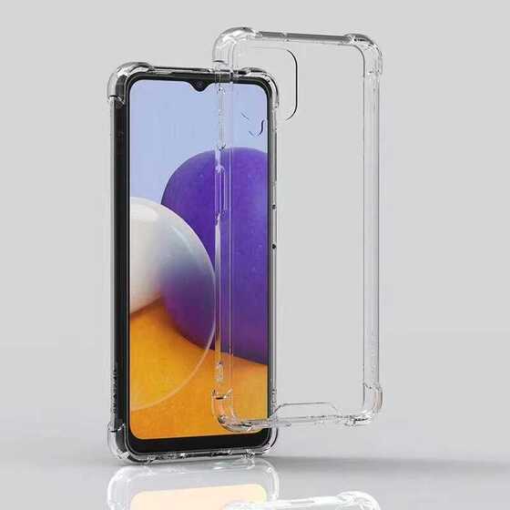 Galaxy A22 4G Kılıf Köşeleri Airbagli Kamera Korumalı Silikon