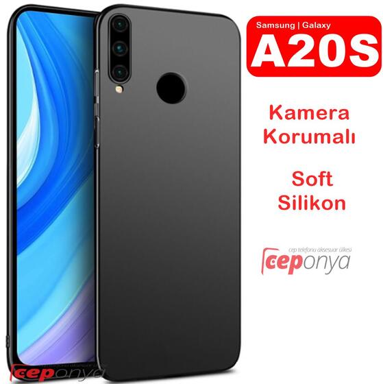 Samsung Galaxy A20S Kamera Korumalı Mat Soft Esnek Kalite Silikon Kılıf